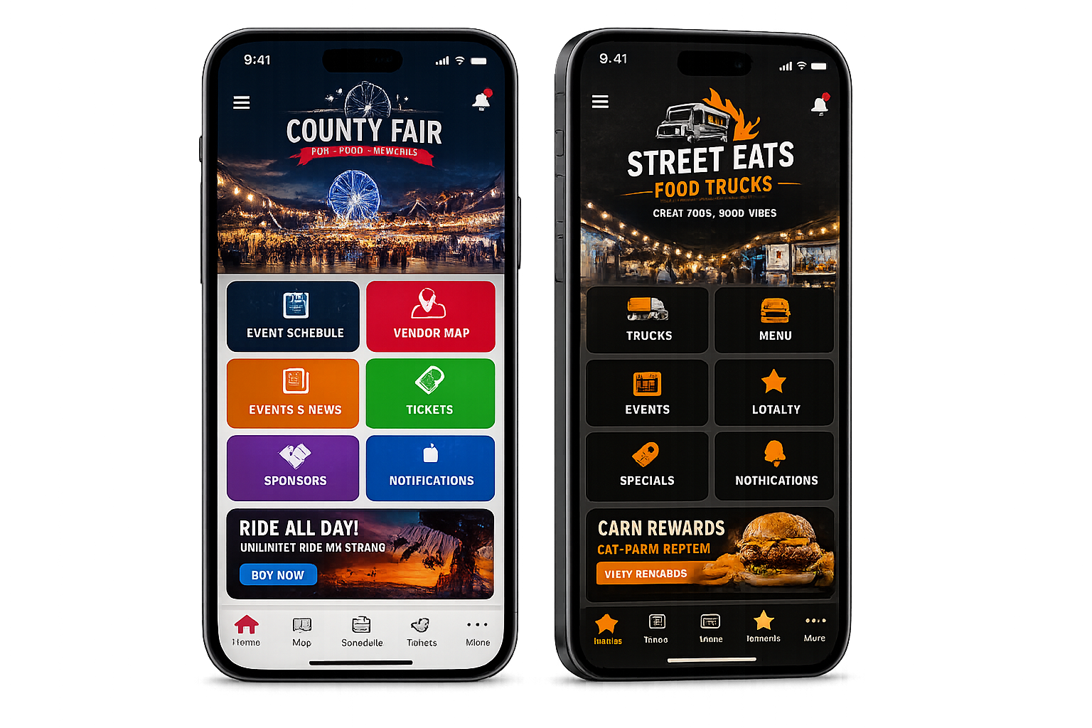 TNLI App Mockups